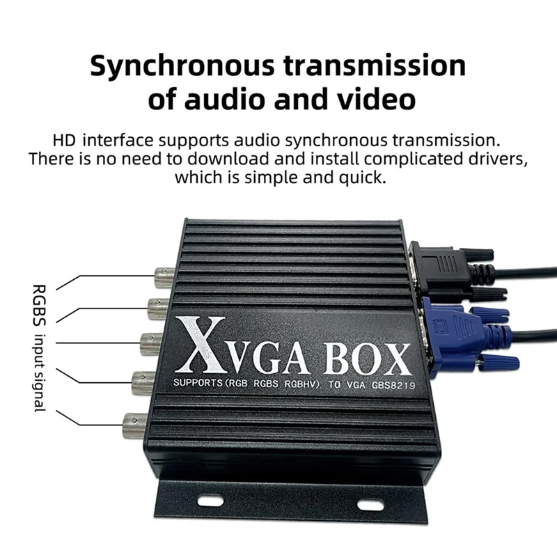 Industrial Video Converter XVGA BOX RGB To VGA RGBS To VGA Industrial Monitor Video Converter GBS-8219 US Plug-POS