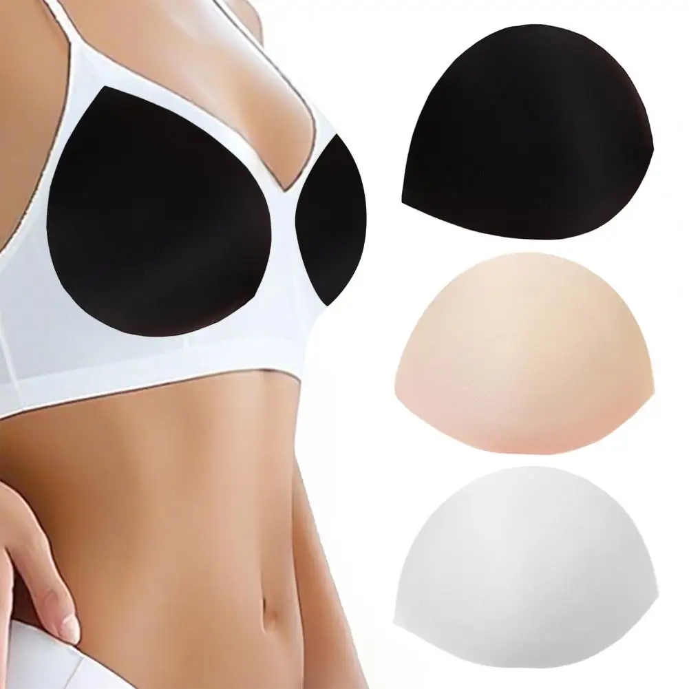 1 Pair Replaceable Bra Padding Bikini Padding Inserts Foam Triangle Sponge Chest Pads Inserts Breathable Push-Up Pads 97