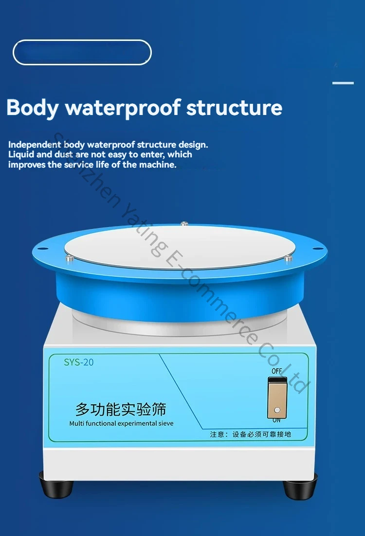 SYS20YS Vibrating Electric Screen Standard Screening Machine Laboratory Classification Test Inspection  Experimental