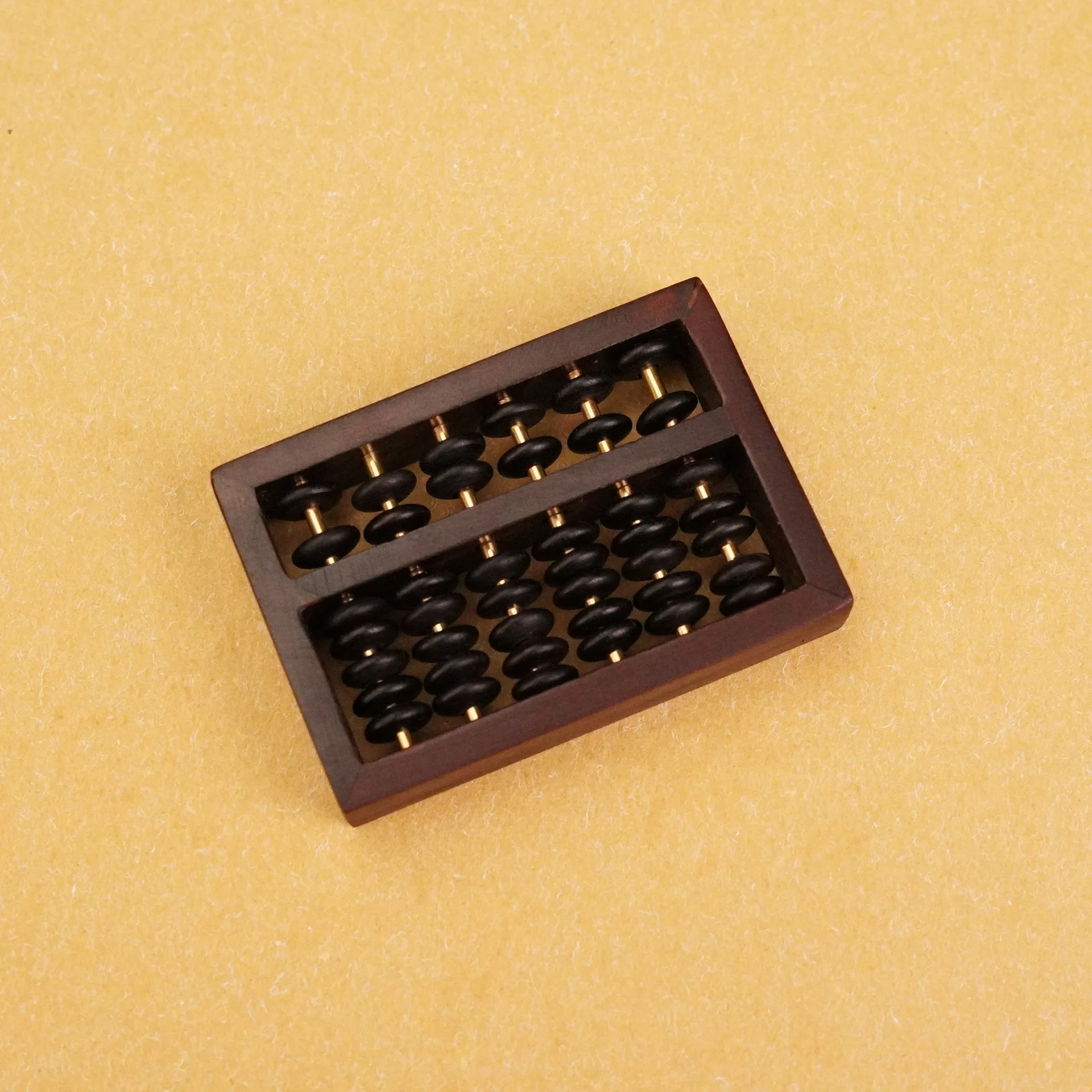 Chinese Style Jadeized Thunder Struck Jujube Wood Ruyi Abacus Pendant Wealth Attracting Good Luck Taoist Jewelry With Movable
