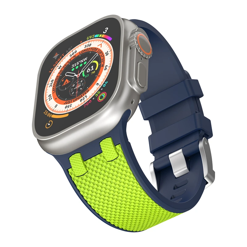 Suitable for Apple Watch Series 1~9 Generation/Se Apple Sports Style Farmhouse Oak Silicone Strap image 6