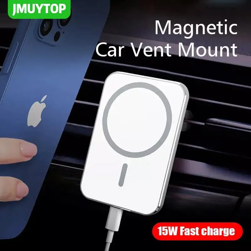 15W Magnetic Wireless Car Charger Mount Adsorbable Phone For iPhone 14 13 12 Pro Max adsorption Fast Wireless Charging Holder