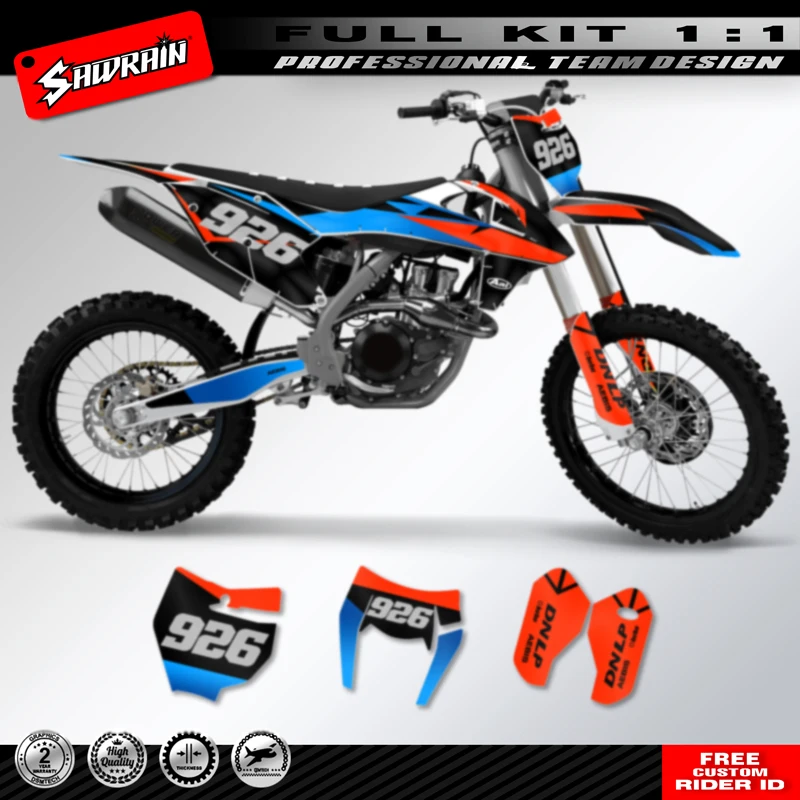 

Sawrain Motorcycle Custom Team Graphics Decals Stickers Kit For KTM SXF 2016 2017 2018 EXC 2017 2018 2019