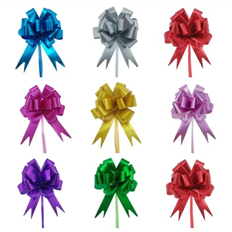 10Pcs DIY Pull Bows Gift Knot Ribbon Party Christmas Ornament Gift Wrapping Bows Ribbon Pull Bows Birthday Wedding Decoration