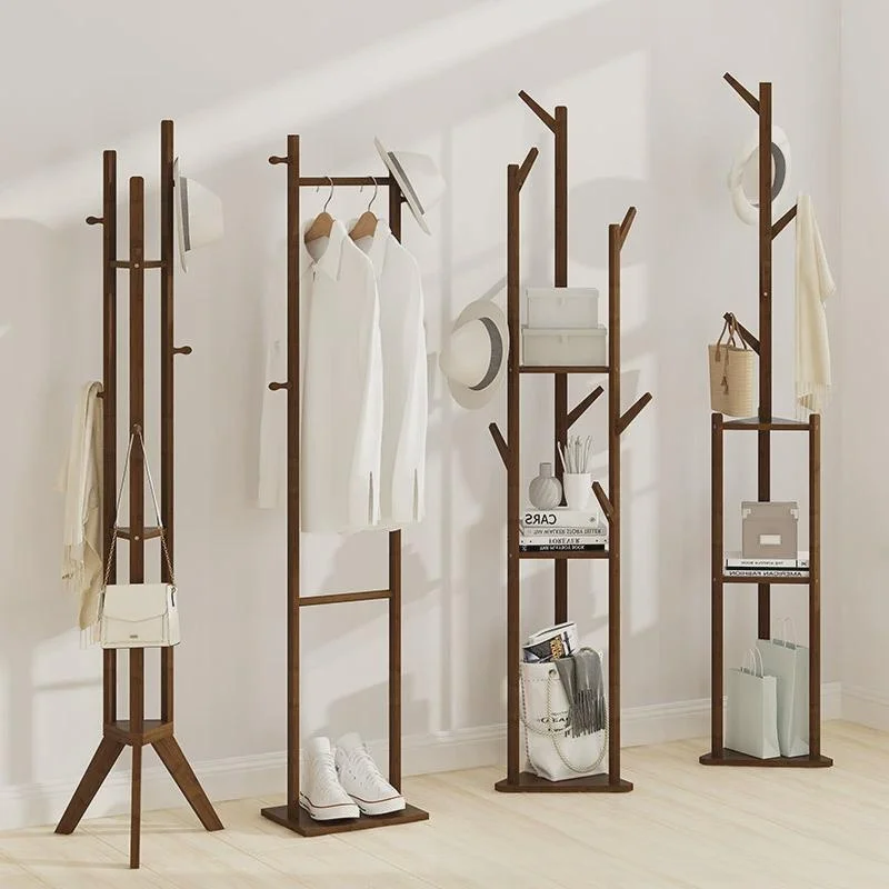 

Simple Standalone Iron Art Clothes Hanger for Living Room Entrance Multi-Functional Hanging Ra Home Bedroom Corner Holder
