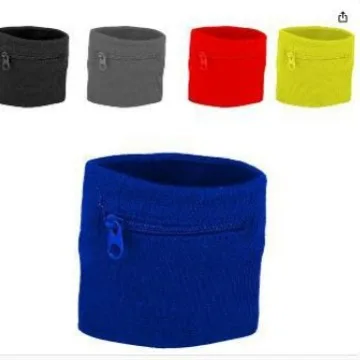 Authentic Basketball Running Sports Wipe Polyester Cotton Zipper Wrist Guard Sweat Absorbing and Wiping Wrist Guard Zero Wallet