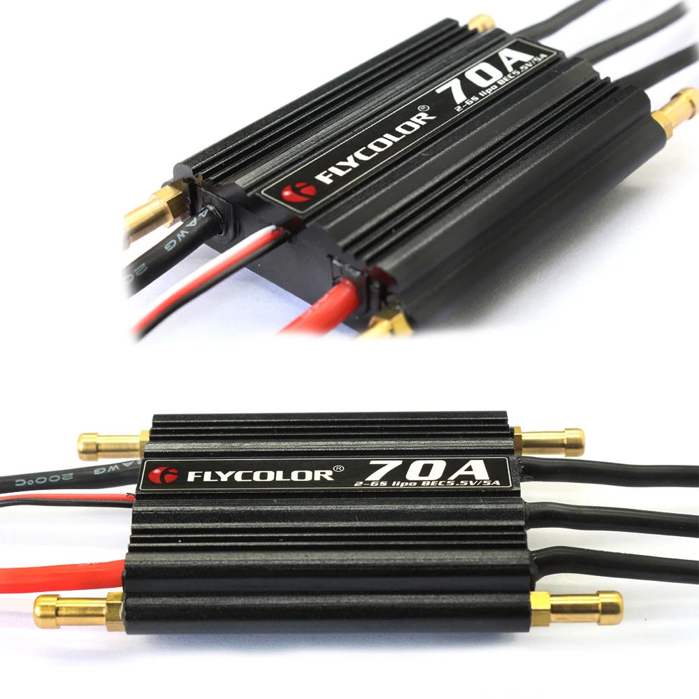 Flycolor 50A 70A 90A 120A 150A Brushless ESC Speed Controller Progaming Card 2-6S Lipo BEC 5.5V/5A for RC Boat