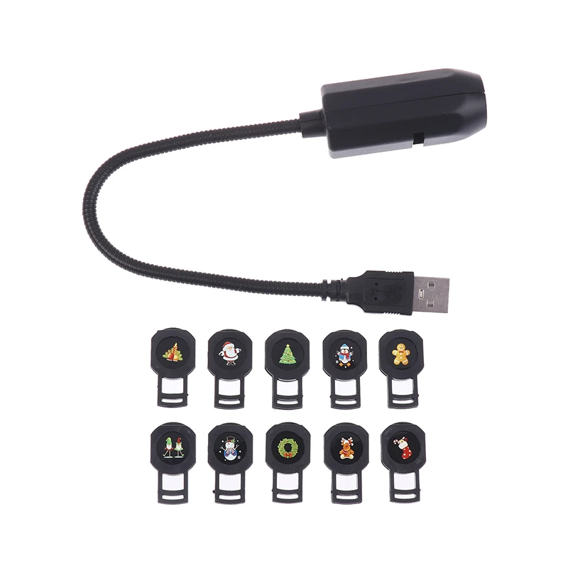 ضوء ليلي يعمل بمنفذ USB 5 فولت - أنماط جمجمة وشبح قابلة للتحويل لأجواء الهالوين وعيد الميلاد