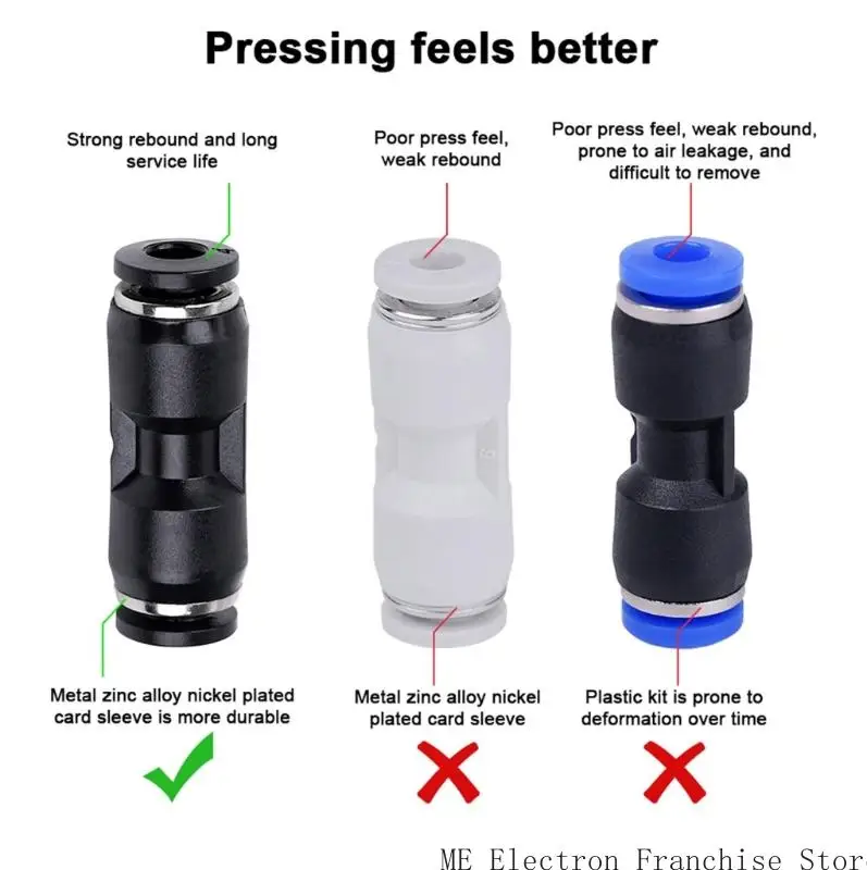 Пневматический разъем T5EA PU4 для 3D -принтера с уплотнением и 360Degree gotatable EndCap