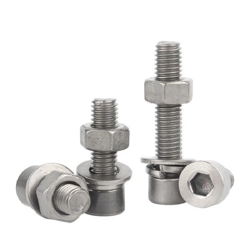 TA2 Pure Titanium Cylindrical hexagon screw set Characterized by heat resistance, Non-magnetic, Strong height, and Resist M5 M6
