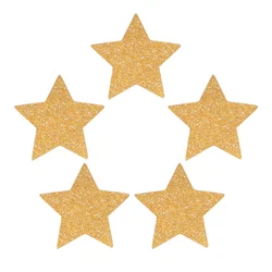 100pcs Sequin Star Bling Shiny Five Pointed Pentagram Star Hard Paper Table Centerpiece Decor for Wedding Birthday Party Golden