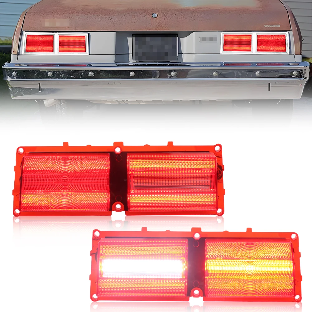 

2Pcs Rear Bumper Backup Light Reverse Light Brake Light Tail Light DRL Light WLED For 1975 1976 1977 1978 1979 Chevrolet Nova