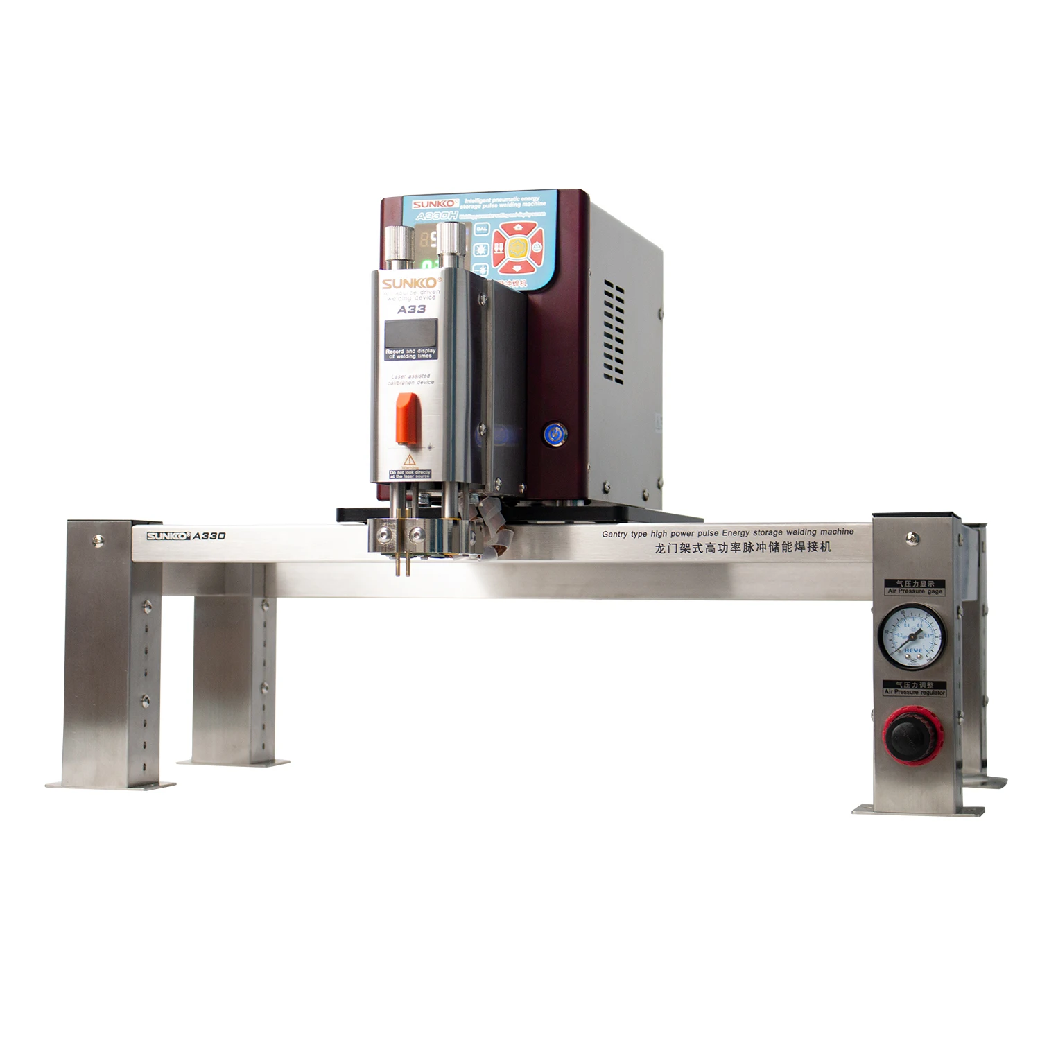 SUNKKO A330 Pneumatic Energy Storage Battery Spot Welding Machine For 18650 21700 32650 Battery Lithium Iron Phosphate Battery