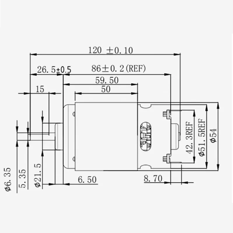 

997 round shaft DC high-speed motor 12000 rpm 12v24v small motor speed regulation forward and reverse electric lawn mower