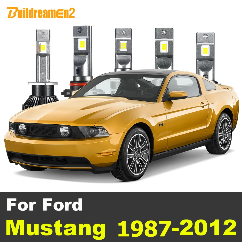 

2 X Canbus светодиодные фары дальнего/ближнего света для Ford Mustang 1987-2012 100 Вт 20000LM яркие автомобильные передние фары