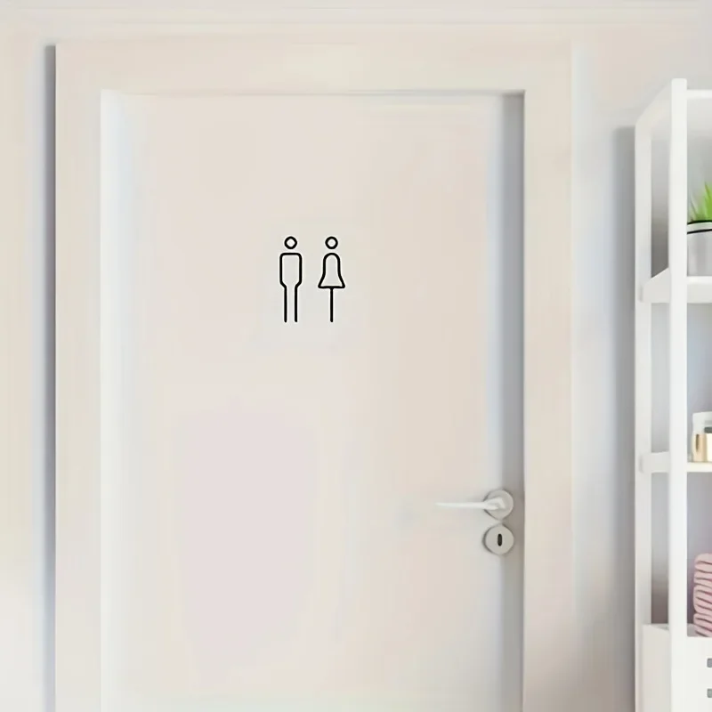 Acrylic Door Sign Restroom Ladies And Gentleman Toilet Sign Plate Mall Office Hotel Wash Room Toilet Reminder Signage Board