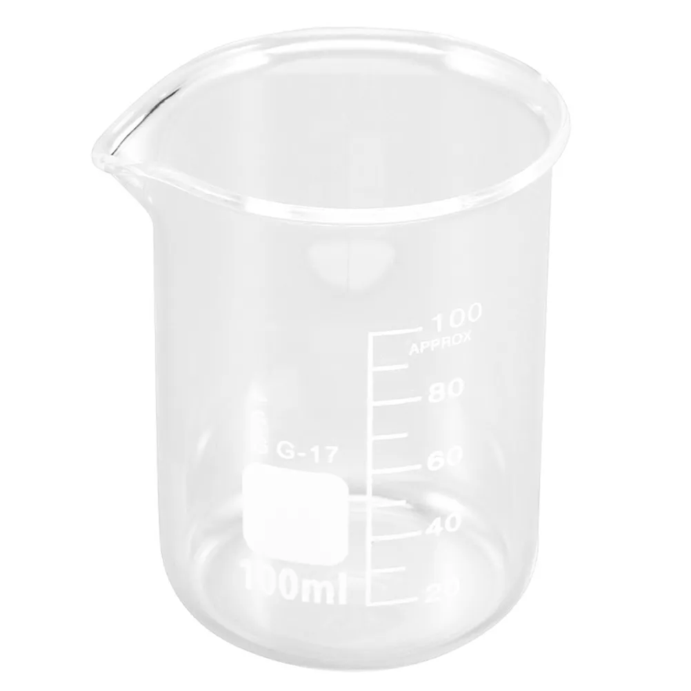 100Ml High Quality Glass Beaker Cup Graduated Measuring Vessel for Lab Kitchen Bakery Dessert Shop Liquid Measurement Wide Mouth