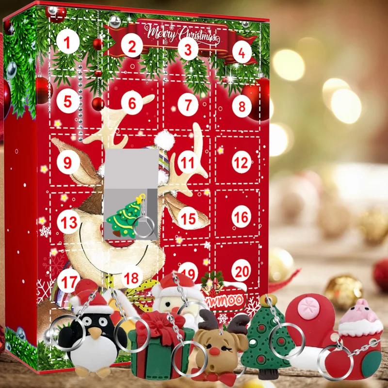 20 0piece.Custom.New Design Eve Advent Calendar Packaging Boxes With Surprised Chain Gifts