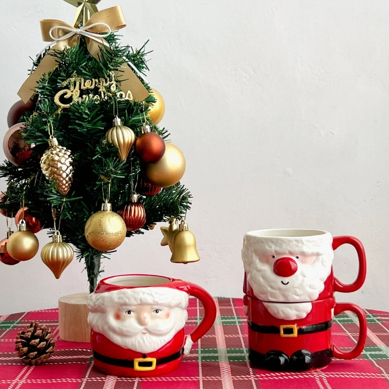 

Santa Claus Cup Exit Simply Hand-painted Santa Claus Mug Folding Cup