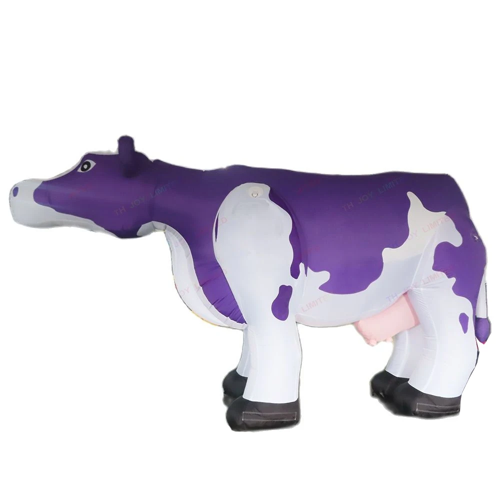 

Free Door Shipping 6m Oxford Material Purple Inflatable Milk Cow Model Outdoor Activities Advertising Giant Animal Replica