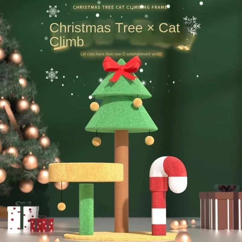 

Christmas tree cat climbing frame cat nest integrated sisal wear-resistant non-chip scratching column