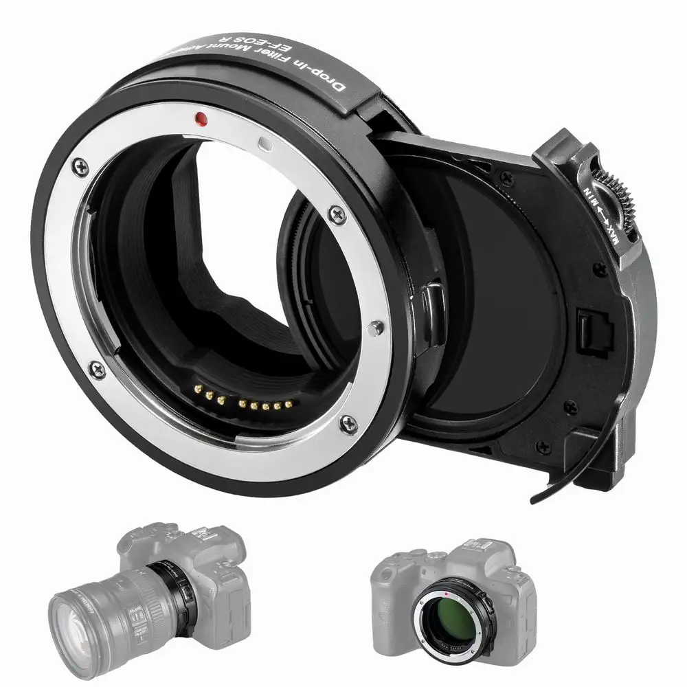 

Camera Lens Adapter with Drop In Variable ND Filter ND3-ND500 Auto Focus Lens Converter Ring for Canon EF/EF-S Lens To EOS R RP