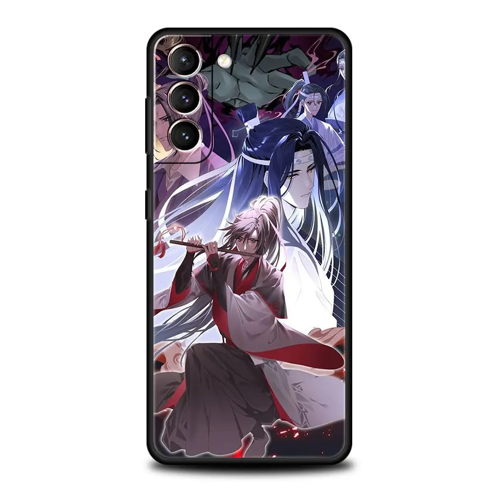 Anime Mo Dao Zu Shi Cute Phone Case For Samsung Galaxy S22 S21 S20 Ultra FE 5G S10E S10 S9 S24 Plus S23 Cover Black