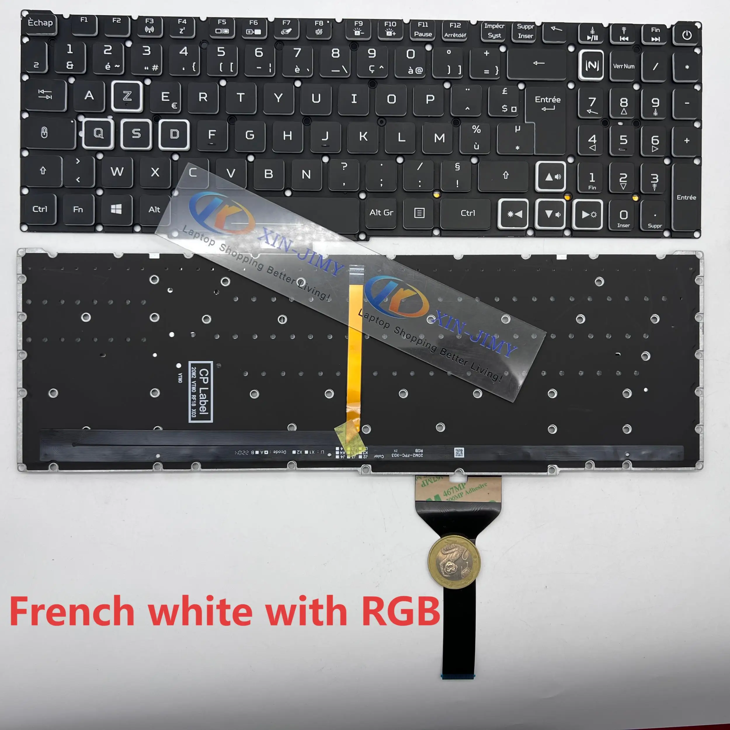 AN515-57 French RGB Backlit Keyboard For Acer Nitro 5 AN515-45 AN515-56 AN515-58 AN515-57 AN517-41 AN517-53 AN517-54