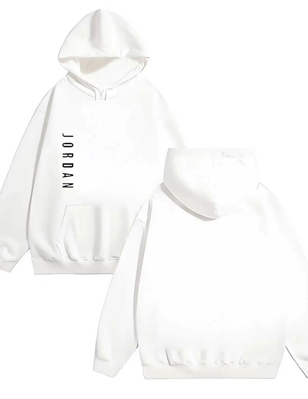 Sudadera con capucha Jordan 2025 nueva sudadera pesada 330gsm Jersey informal Unisex ropa de calle cómoda estampado de logotipo en el pecho de moda