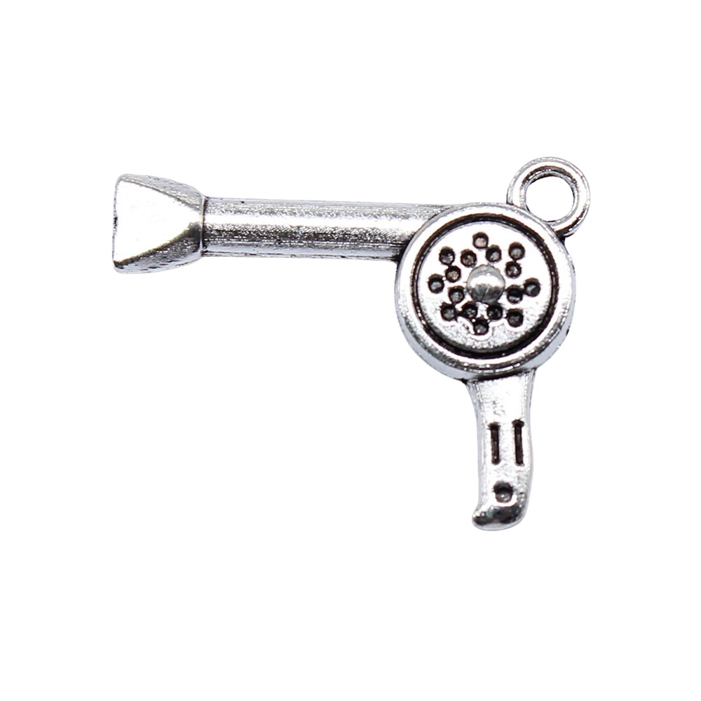 Accesories Hair Dryer Charms Jewelry For Men 17x21mm 20pcs