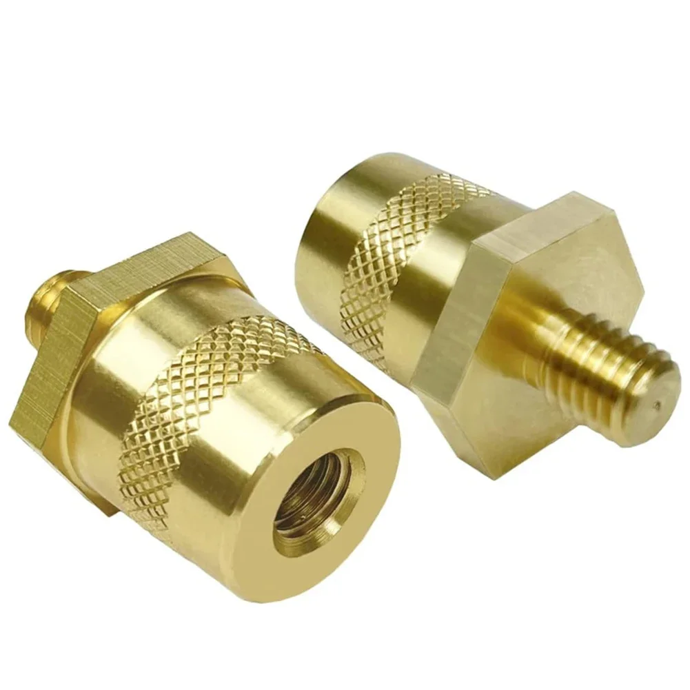 1 Pair Battery Pole Adapter Brass Battery Terminal Connector M6 Thread Positive Negative Battery Post Connector Terminal Adapter