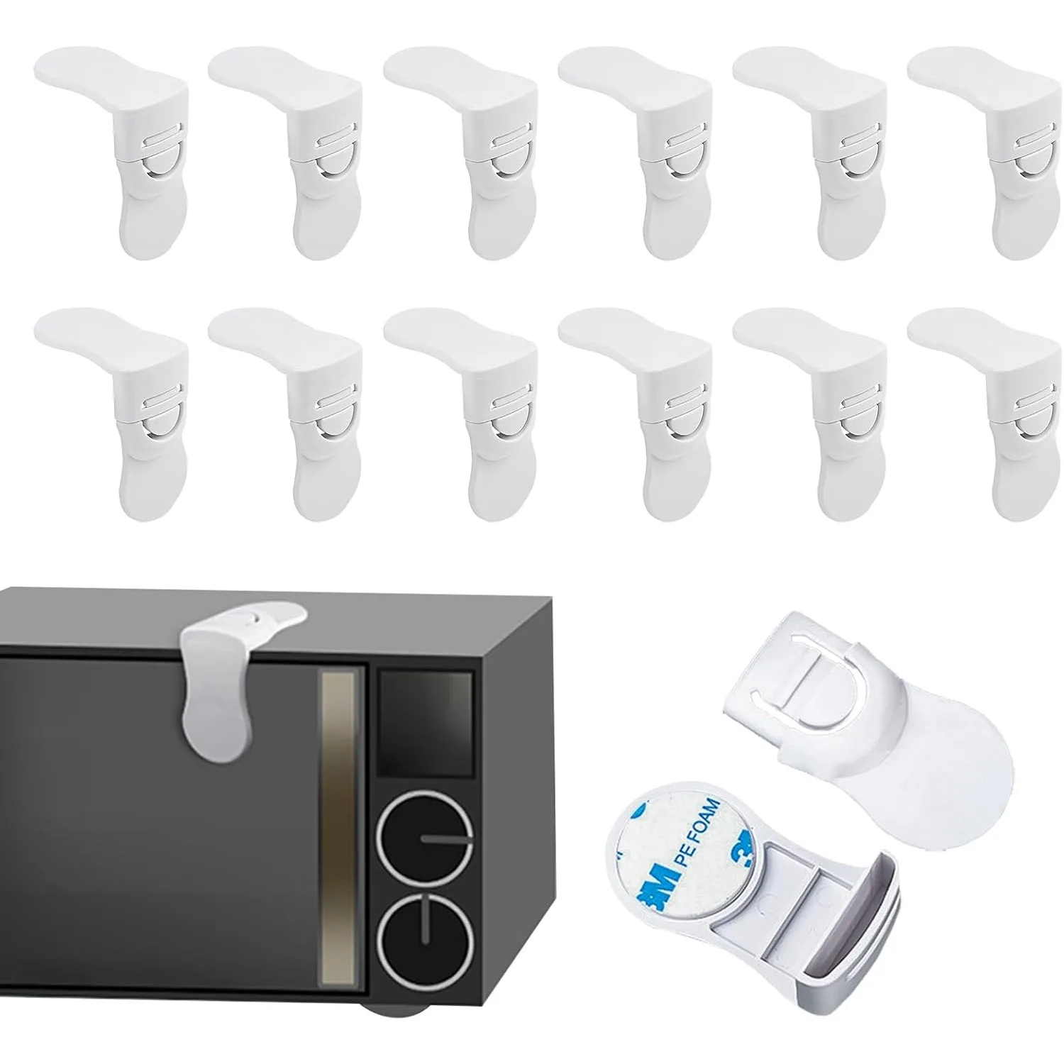 

Baby Safety Drawer Lock Anti-pinch Child Right-angle Cabinet Drawer Lock White Plastic Safety Buckle Child Protection