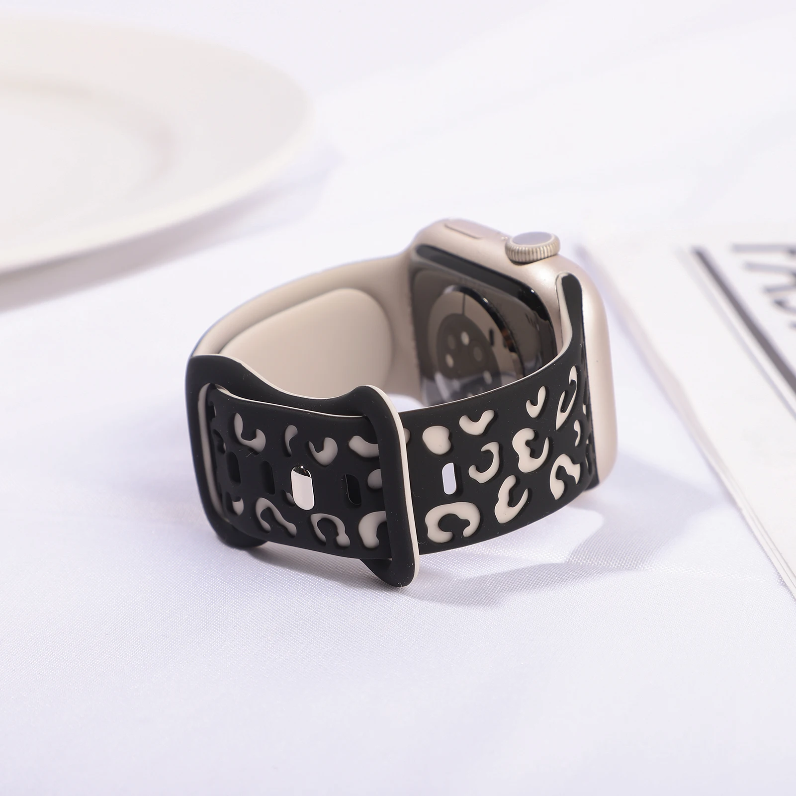 Engraved Strap For Apple Watch Band 46mm 45mm 44mm 42mm 41 40mm 49mm Silicone Correa Bracelet Series 11 10 8 9 7 SE 6 5 Ultra 3