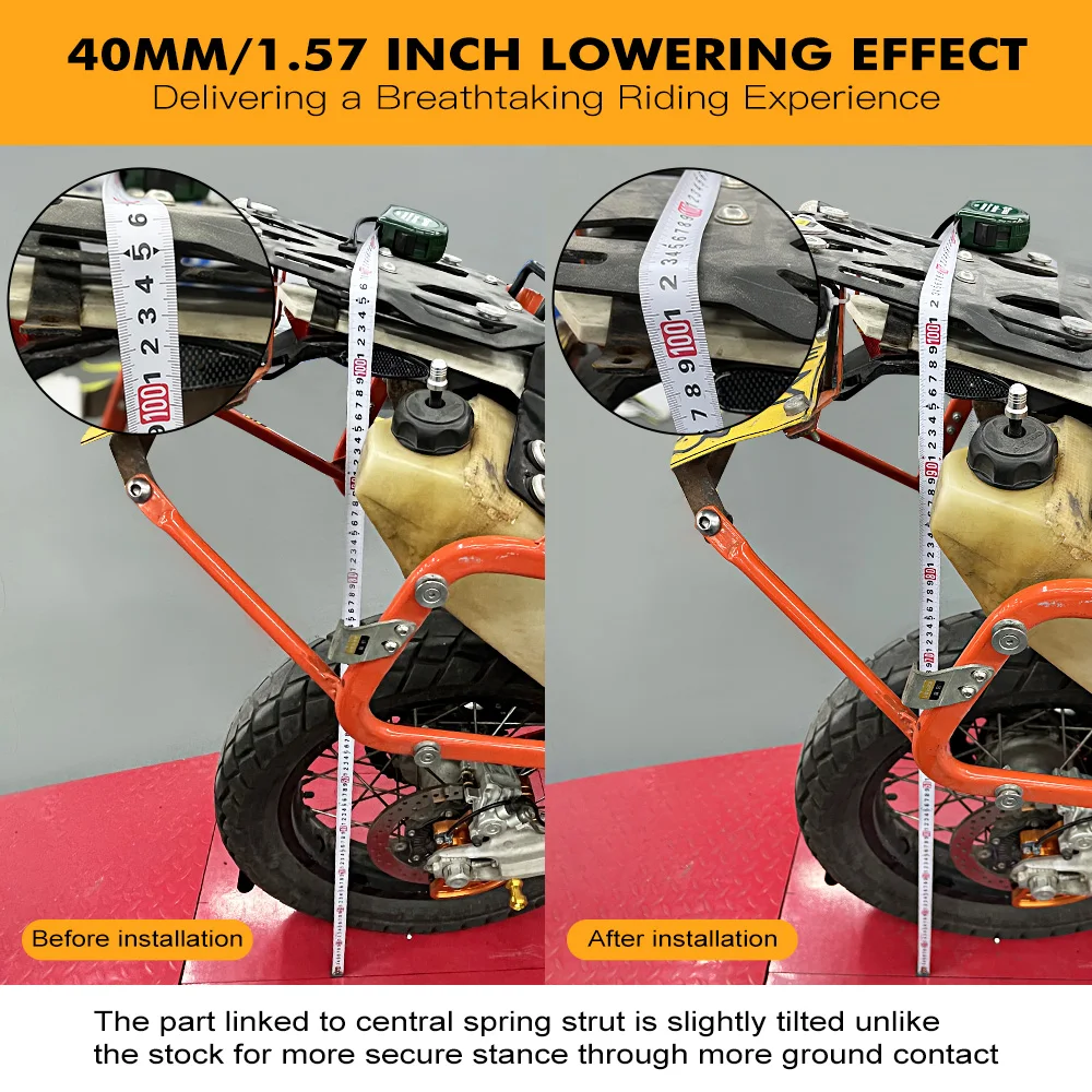 For 2008-2018 KTM 690 Enduro/R SMC/R Rear Suspension Lowering 1.57'' 690 Enduro 690 Enduro R 690 SMC 690 SMC R 2015 2016 2017