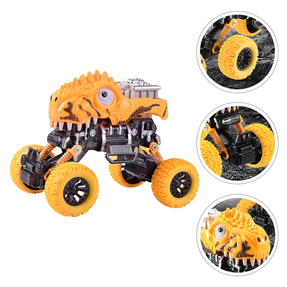 Large Dinosaur Pull Back Car Friction Powered Vehicle Educational Gift for Kids Eye-Hand Coordination Parent-Child Interaction