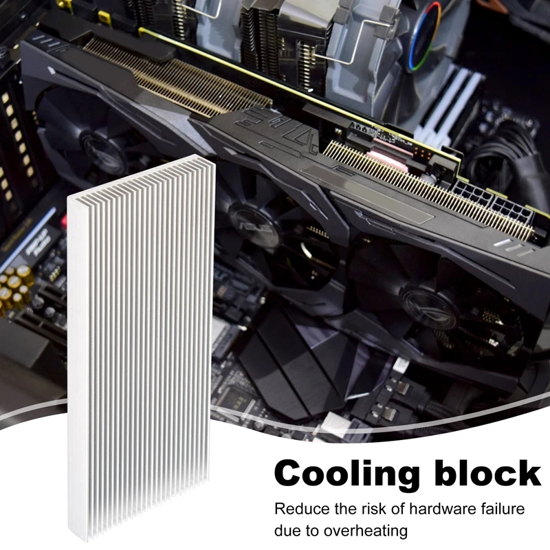 Dissipador de calor de alumínio completo para transistor amplificador LED de alta potência 100X41x8mm