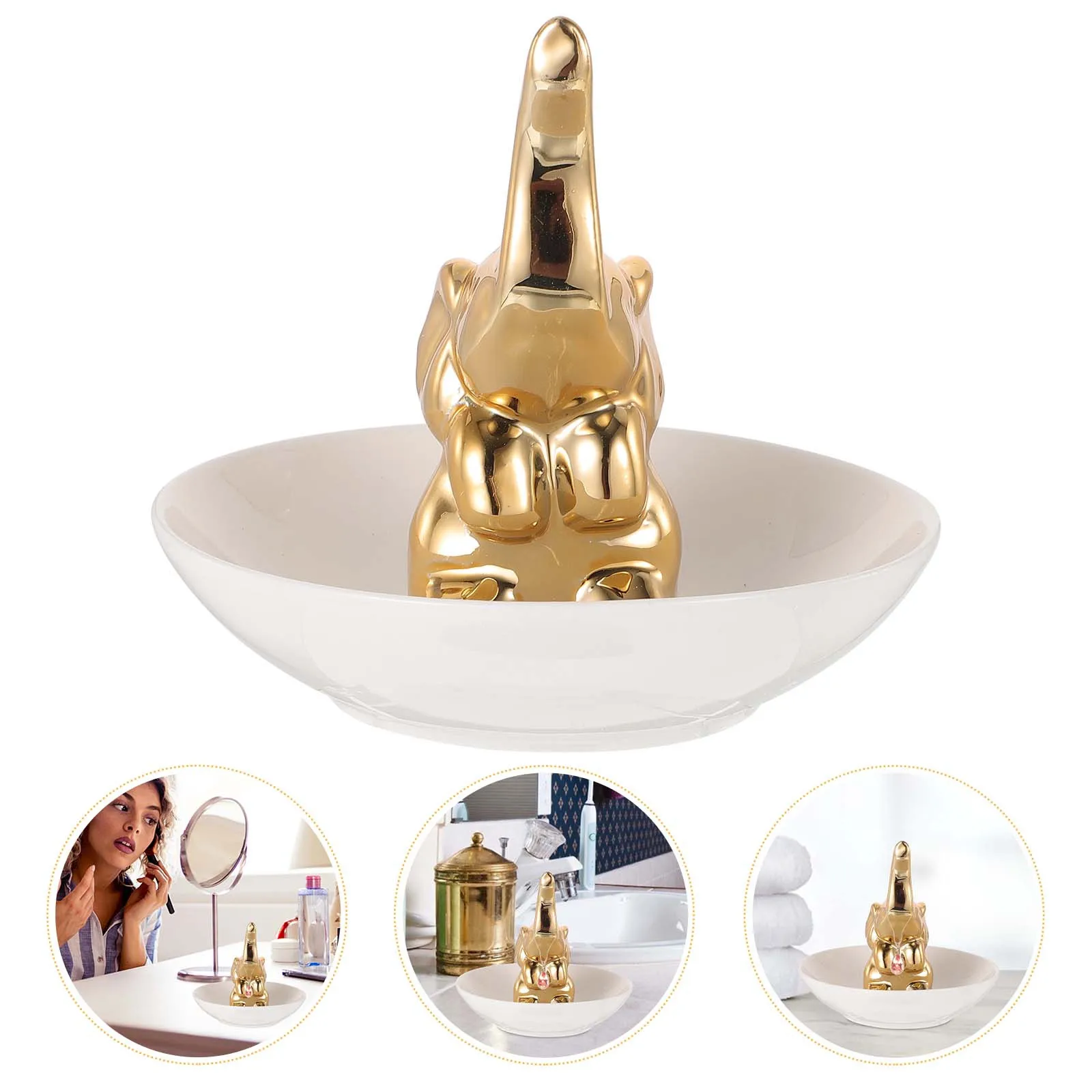 Jewerly Plate Decorative Dish Porcelain Ring Holder Jewelry Ceramic Bracelet Tray Bowl Necklace