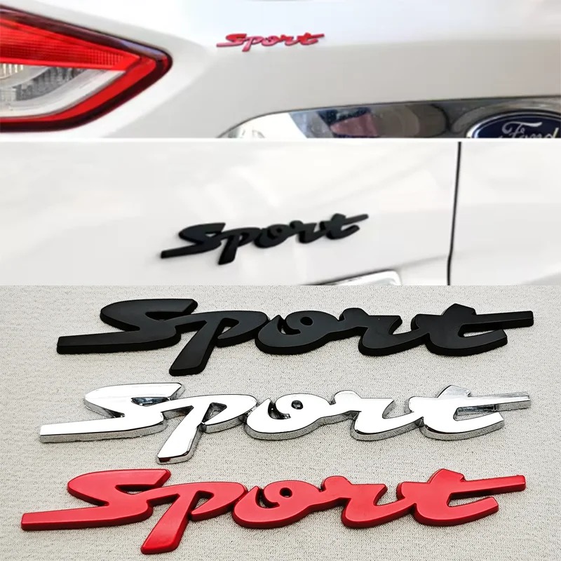 

3D металлический хромированный багажник автомобиля, автокузов, гоночный спорт, слово, буквенная наклейка, водонепроницаемый логотип, эмблема, значок, наклейка, автомобильные аксессуары