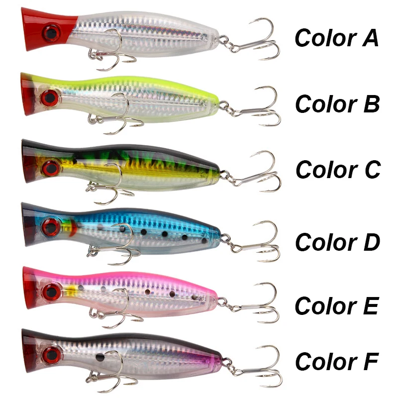 YUCONG 1PX Silent Popper Lure 12.5cm-40g Floating Fishing Bait Long Casting Hard Wobblers Topwater Swimbait leurre de pêche cebo