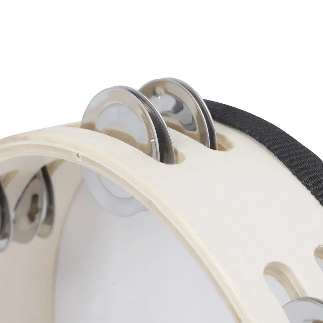 IRIN 8 Inch Tambourine Double Layer Hand-Operated Bell Drums Prayers Portable Hand Drum Percussion Instrument Children Gifts