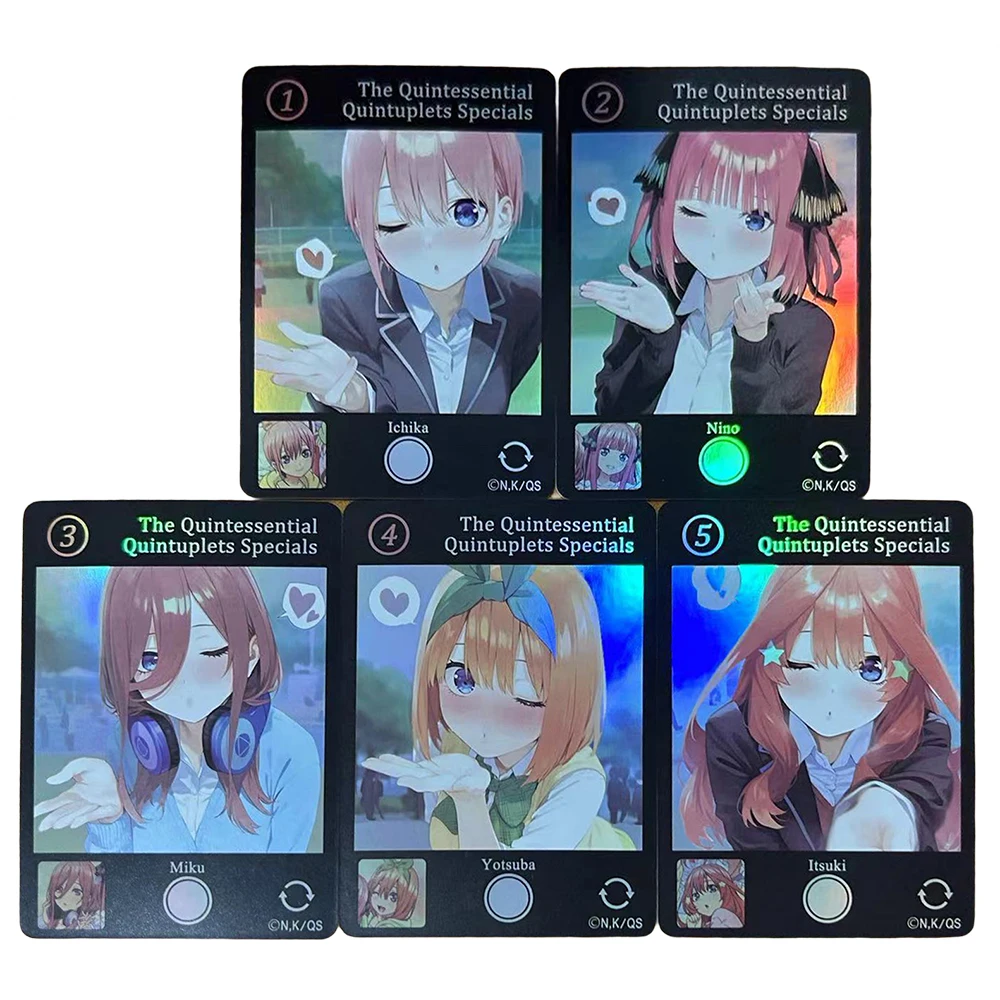 Anime Goddess Story DIY ACG Nakano Ichika Nino Miku Yotsuba Itsuki Boy Games Toys Birthday Gifts Board Games Collectible Cards