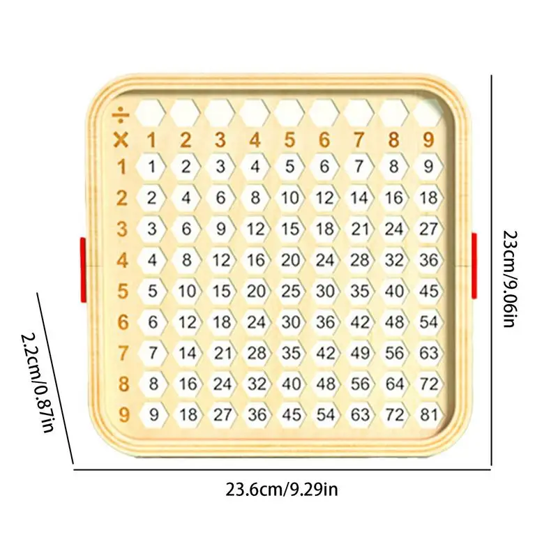 Stół mnożenia Gra planszowa Drewniany stół czasu matematycznego Montessori Edukacyjne wykresy mnożenia Dzieci Zabawki do nauki matematyki