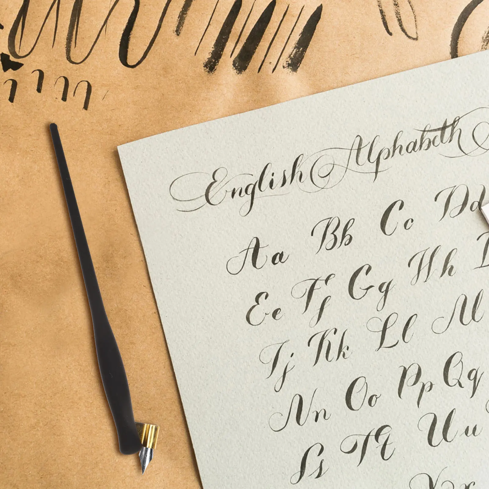 

2 шт., держатель для перьев для каллиграфической ручки, винтажный стиль, косой дизайн, удобная ручка, подарок для письма для съемки