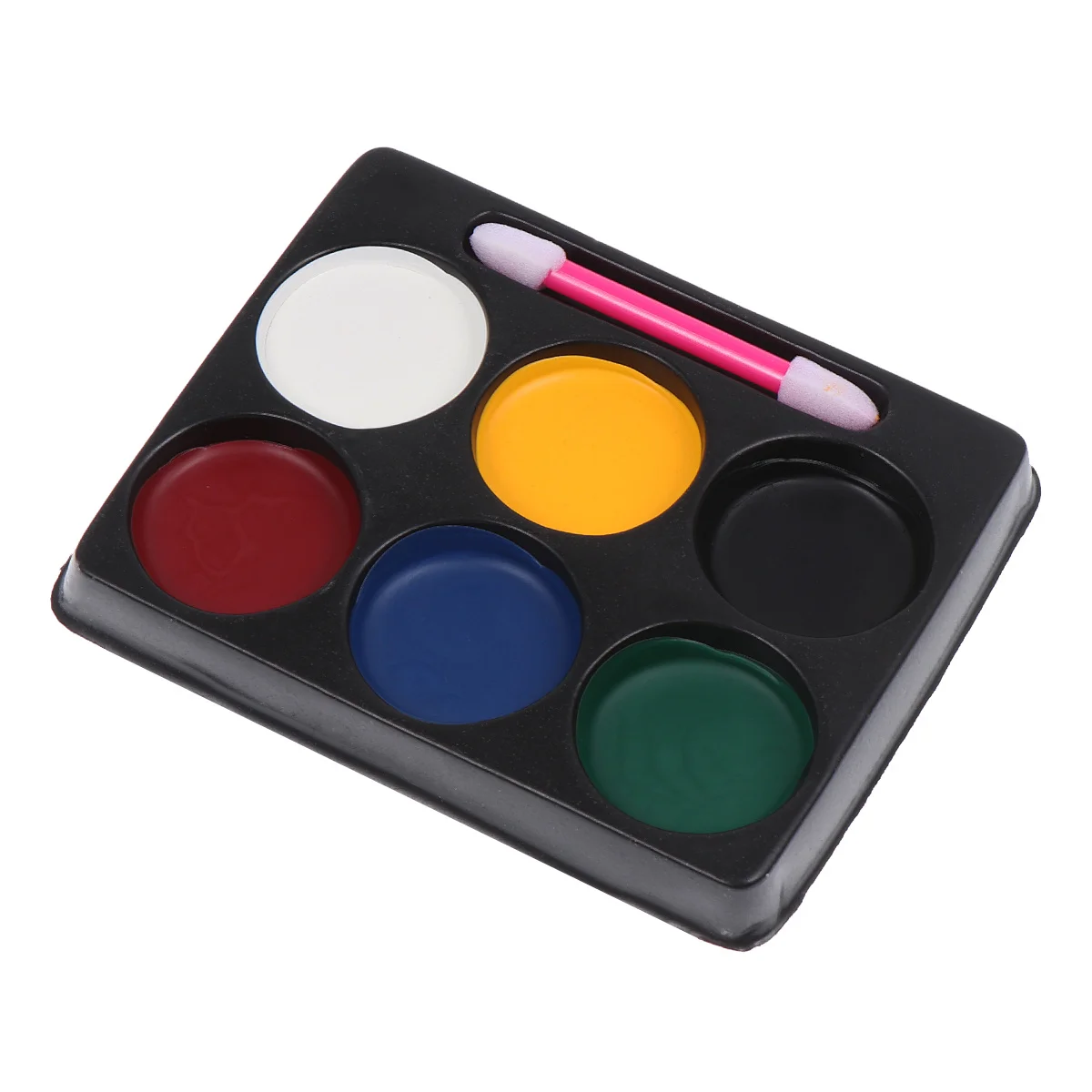 Kit de pintura facial de 6 colores, seguro, fácil de aplicar, elimina pinturas corporales para disfraces de Pascua, espectáculo de pinturas de maquillaje de novia para cara