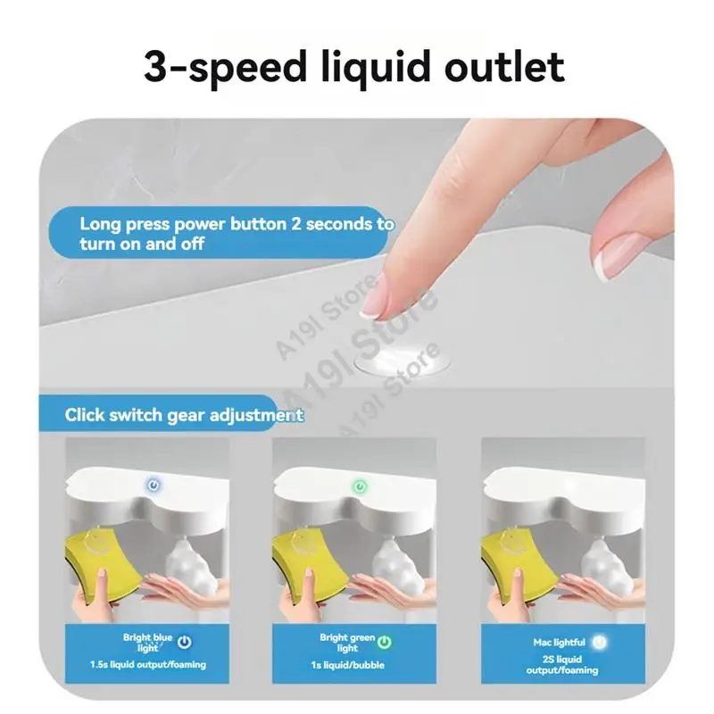 

Бесконтактный дозатор мыла с 2 розетками, зарядка через USB, дозатор мыла, 3-уровневое регулируемое настенное крепление для жидкости в ванной комнате + пена Out-N