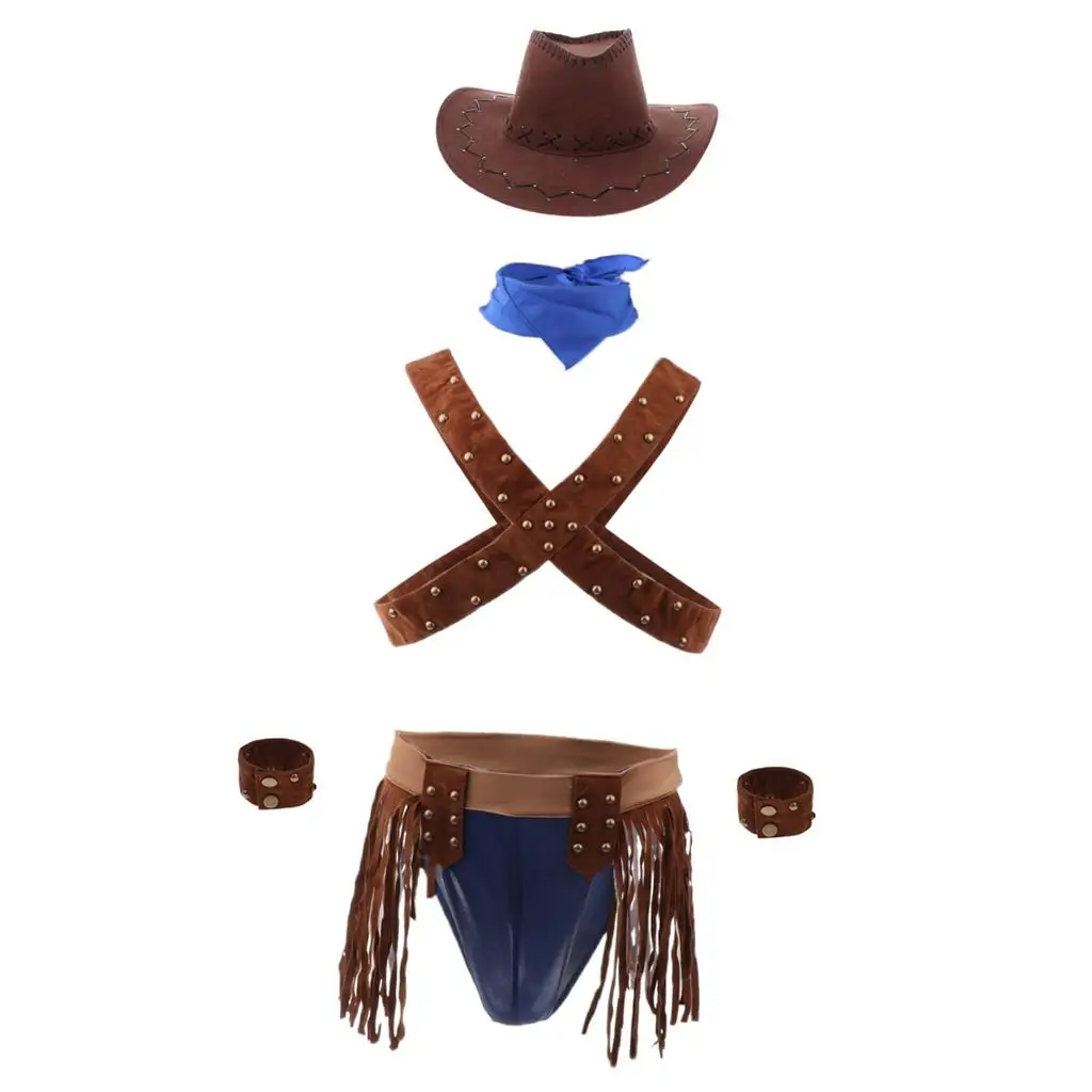 Costume d'Halloween pour hommes, deux pièces, Mankini, string, sous-vêtements