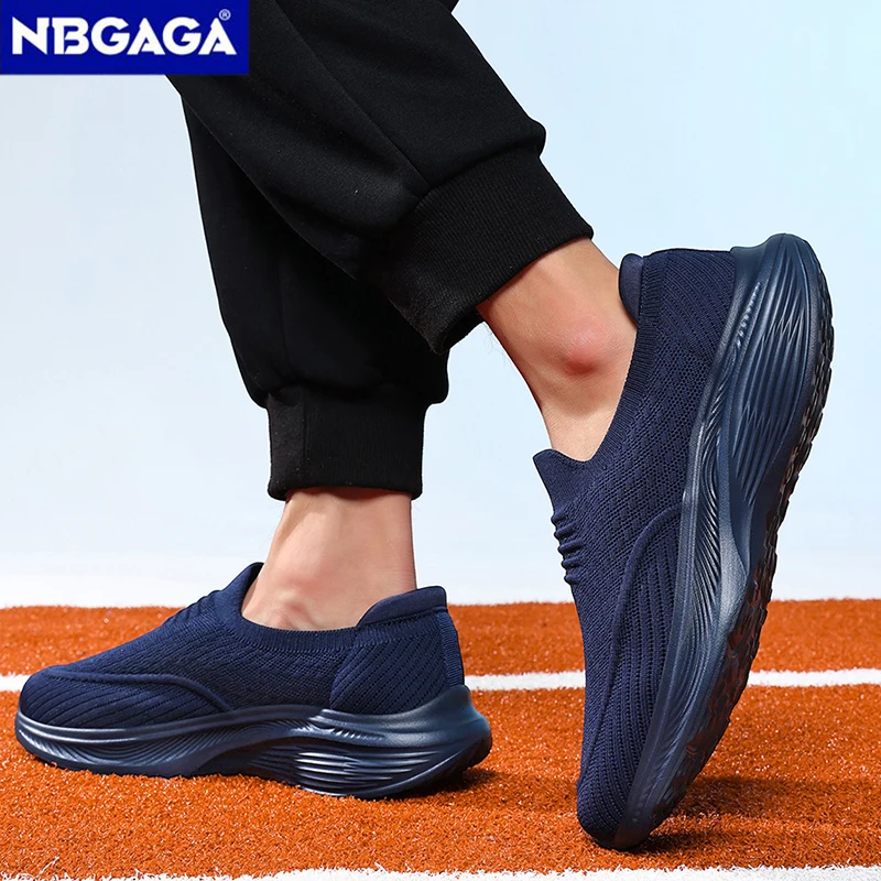 Lightweight Men Casual Sport Shoes Slip‑on Breathable Mesh Walking Sneakers For Outdoor Fitness Jogging Size 39-46 - view 5