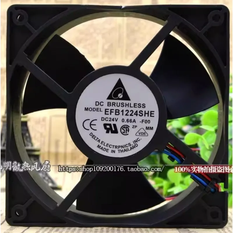 

New Cooler Fan for DELTA EFB1224SHE-T8SB 12038 24V 0.66A Cooling Fan 12038 120*120*38MM