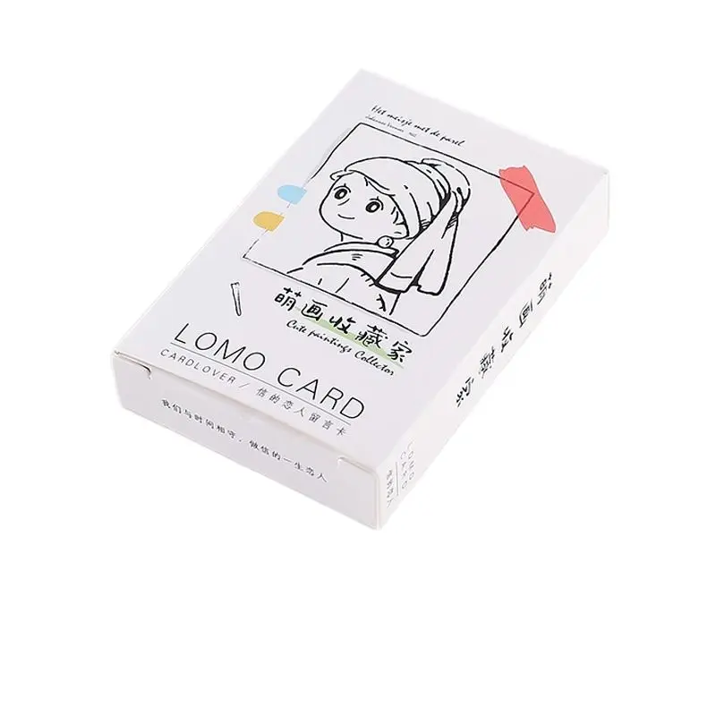 28 ورقة/مجموعة لوحة كرتونية لطيفة Lomo بطاقات بريدية صغيرة بطاقات رسائل أفكار هدايا عيد الميلاد للهدايا الإبداعية