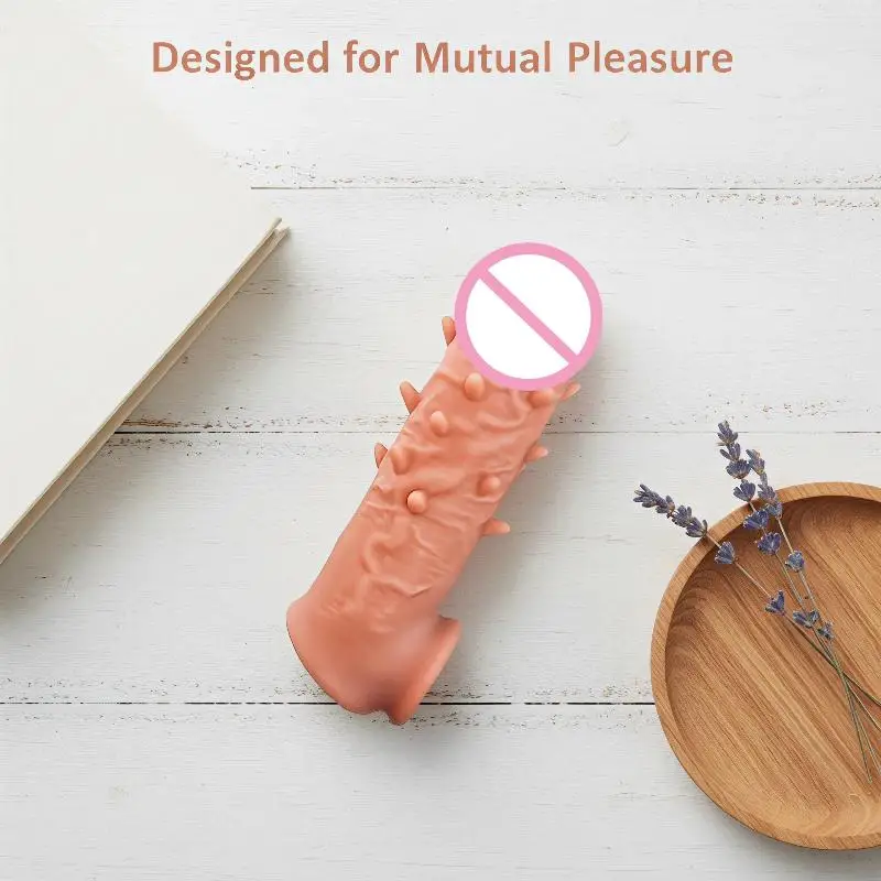 Male Penis Rings Enlargement Cock Sleeve Condoms for Stronger Erection Delay Ejaculation Adult Sex Toys for Men Couple view 4